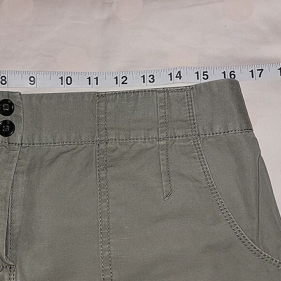 Ann Taylor Cotton/Linen Army Green Cargo Skirt - Picture 10 of 14